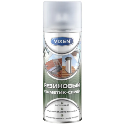 Герметик-спрей резиновый VIXEN прозрачный аэрозоль 520мл фото в интернет магазине Новакрас.ру